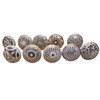 Pushpacrafts Xfer 10 Pcs Gold White Vintage Ceramic Flower Furniture