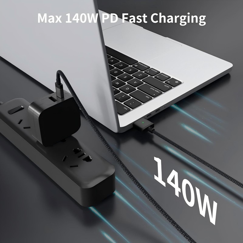 ALKEUR Cavo USB C magnetico 140 W PD per MacBook