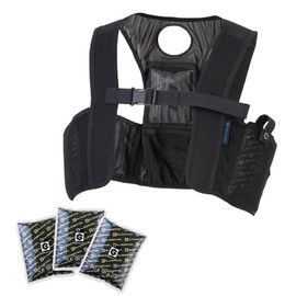 COCOS GI-409 Bolt Ice Gladiator Ice Vest & Ice Pack (Ice Pack), Set of 3, Black, Free size