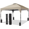 10x10FT Canopy Tent, 1-Button Push Pop Up Canopy with 4