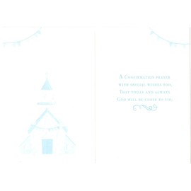 Special Blessings Nephew Confirmation Card, Religious Church Design, 13 x 19 cm