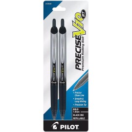 Pilot 13548 Pilot Precise V10 Retractable Pen, Bold Tip, Black, Pack of 2