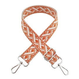 Bag Straps for Changing Shoulder Strap for Bag, Adjustable Bag Strap Wide 3.8 cm with Silver Carabiner Shoulder Strap, Bag Strap, Shoulder Strap, Shoulder Strap for Handbags, Orange, R18