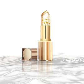 Transferproof Colour Changing Lipstick, Long Lasting 24H Lipstick, Moisturizing Glossy Tinted Lip Gloss with Gold Foil, Temperature Reactive Lipstick for Women, Non-Sticky, Kiss-Proof