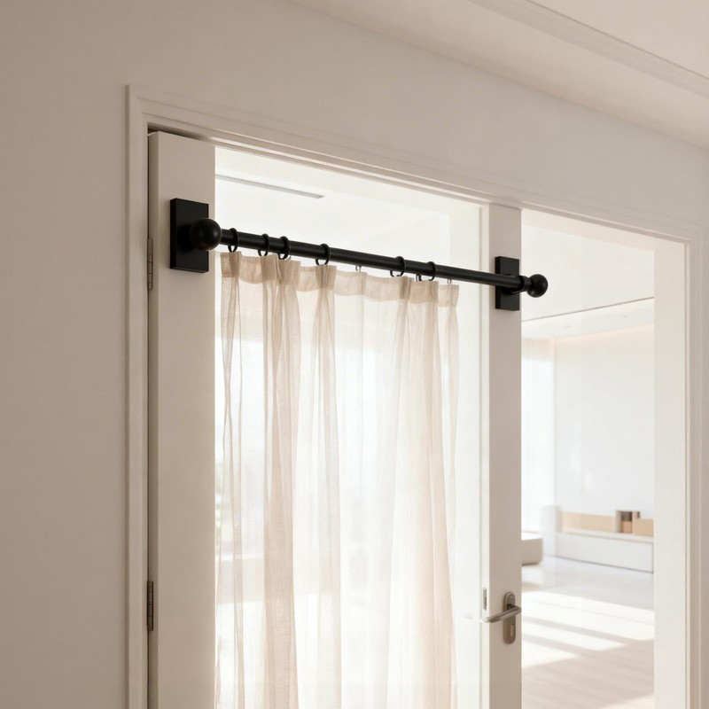 2 Pack Magnetic Curtain Rods for Metal Door 16 to
