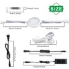 AIBOO 24V Under Counter LED Lights, RGB+White Under Cabinet Lighting