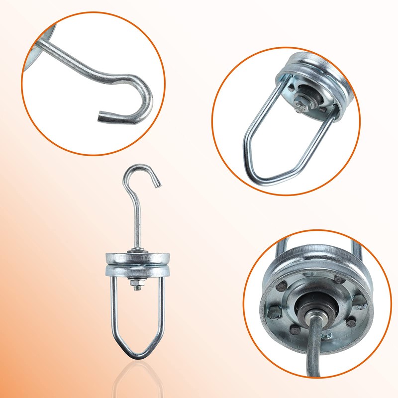 Roauend 5 Packs Rotating Swivel Hook for Powder Coating Painting,