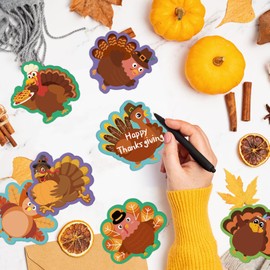 720 Sheets Turkey Sticky Notes, Funny Thanksgiving Sticky Notes Self-Adhesive Thanksgiving Notepads Turkey Self Sticky Memo Pads for Fall Thanksgiving Party Favors School Office Supplies