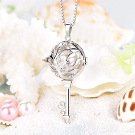 starchenie Key Pearl Pendant Tree of Life Necklace 925 Sterling Silver Gift for Women