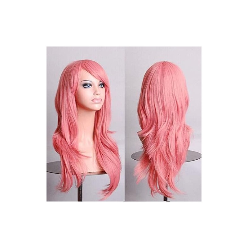 Peluca Larga y Rizada, Apariencia Elegante, Cabello Sintético Resistente a