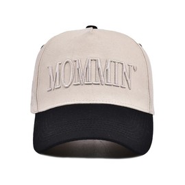 Women's Adjustable Baseball Cap with "MOMMIN" Embroidered Letters - Sun Protection Casual Hat, Breathable Fabric and Ponytail Design, Suitable for Outdoor, Sports, Daily Wear:_Pink