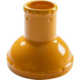 KAMaster Yellow Ceramic Chicken Holder - Beer Can Chicken Throne for Big Green Egg & Kamado BBQ