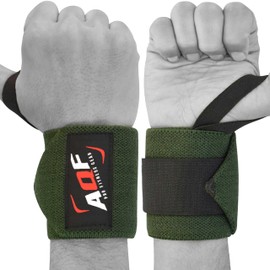 AQF Power Weight Lifting Wrist Wraps Supports Gym Training Fist Straps - Sold as Pair & One Size Fits All