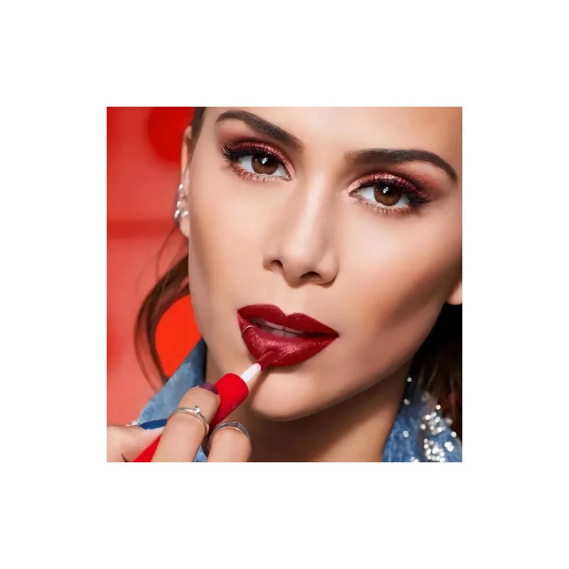 Labial Ésika Dúo Tattoo Colorfix color pimienta caliente satinado