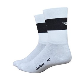 DeFeet Aireator Team Double Cuff Socks, White, X-Large