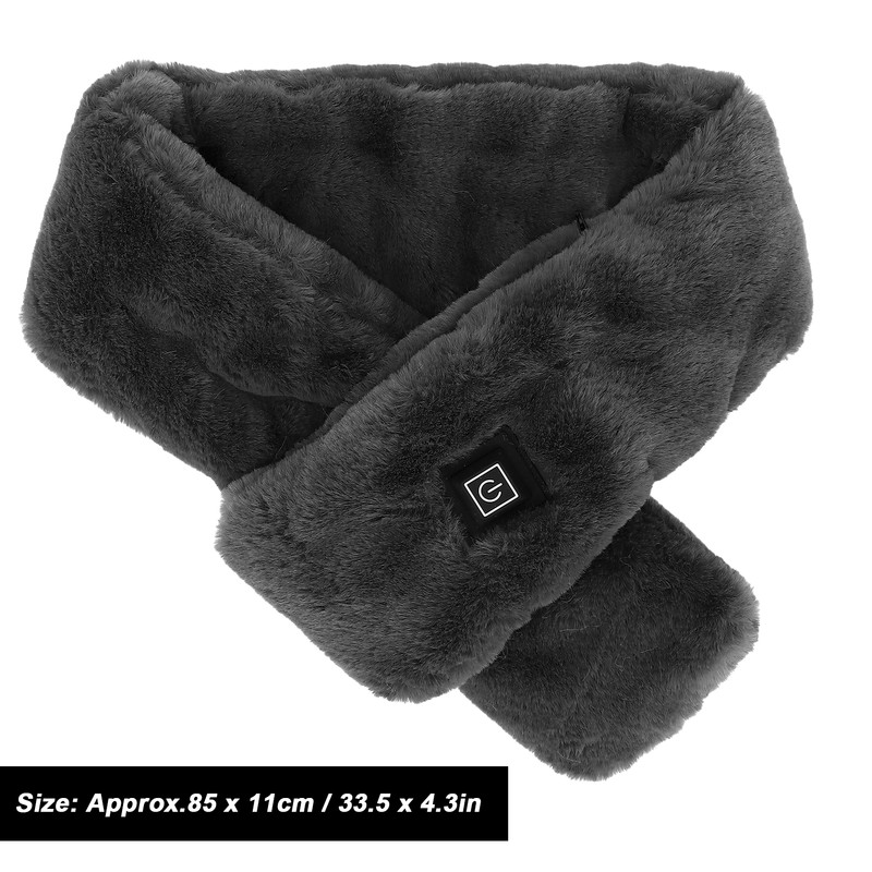Electric Heated Scarf Soft Warm Temperature Adjustable Washable USB Heating
