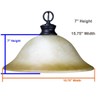 The Entertainer Plug-In Swag 16" Amber Glass Pendant Light with