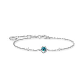 THOMAS SABO A2023-405-17-L19V Women's Bracelet Turquoise 925 Sterling Silver, Sterling Silver, Cubic Zirconia