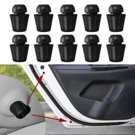 Wedcool 10PCS Car Door Overslam Bumper Stopper, Car Door Shock Absorber, Car Door Protection Cushion, Black Rubber Car Bumper Door Shock Pads, Universal Vehicle Door Side Protection Accessories