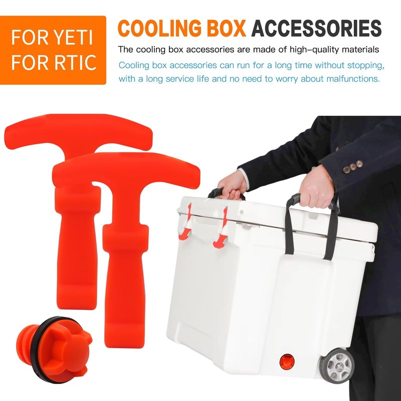 KOGUNXU Upgraded Cooler Maintenance Set T-Handle Latches & Drain Plug