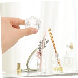 Baluue 2pcs Nail Art Crystal Cup Makeup Caboodle Nail Salon Nail Art Supplies Manicure Supplies Nail Oil Brackets For Gel Nails Monomer Foil Dappen Dish Nail Nail Dish Cups