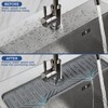 BFONS XL Silicone Faucet Handle Drip Catcher Tray, Gray, 18.1in