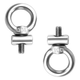 Adunsiaoto Pack of 4 Ring Nuts M4, Universal Lifting Eye Screw M4, Multifunctional Slide Rail Track Eye Bolt Nut, Mounting Eyelets for Rail Mounting
