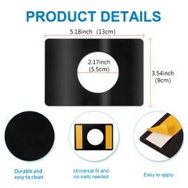 4 Pack Door Knob Reinforcement Plate Black, Door Hole Cover Filler Fixing Plate Door Lock Repair Plate, Stainless Steel Door Knob Fixing Bracket - Prevent Door Lock Loose or Wobbly