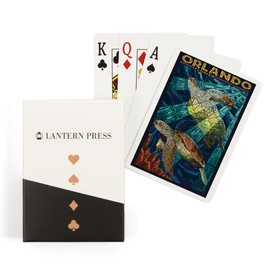 Lantern Press Orlando, Florida, Sea Turtle, Mosaic (52 Playing Cards, Poker Size Card Deck with Jokers)