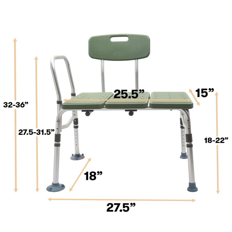 Mercer Transfer Bench, Bench for Bathtub Transfer