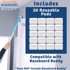 Baseboard Buddy 20-Pack Replacement Pads | Reusable Cleaning Pads for