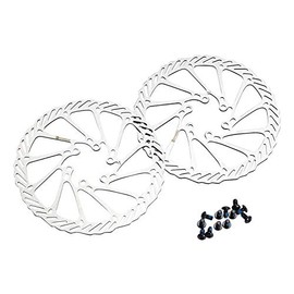 Dymoece Bike Disc Brake Rotors 6 Holes with 12 Screws for Shimano Tektro Avid Magura Hayes 160mm / 180mm