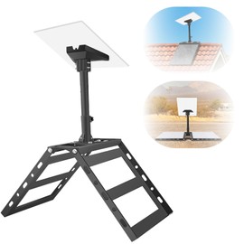 Adjustable Roof Ridge Mount for Starlink Gen 3, Drill-Free Installation Starlink Mounting Kit Gen 3，with 0-30° Adjustable Pipe Adapter and Pole Mount，for Starlink Internet Kit Satellite