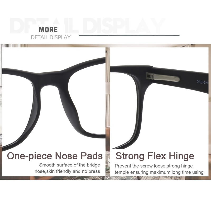 Global Glasses Women's and men's vintage glasses, square, unisex, popular,