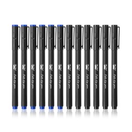 Mr. Pen- Felt Tip Pens, Pack of 12, Black & Blue, Fast Dry, Fine Point Pens Black Felt Tip Pens, Bible Journaling Pens, Felt Pens, Planner Markers, Pens for Journaling, Colored Pen, Colorful Pens