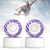 4Pcs 55x33mm PU Double Warped Skateboard Skate Skating Wheels Brush