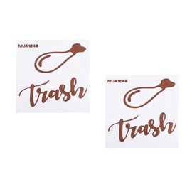 Operitacx 2 Stück Müllklassifizierungszeichen Recycling Müllaufkleber Etikett Mülltonne Müllklassifizierungsaufkleber Müllsäcke Müllsäcke Recycler Mülleimer Küche Klebeaufkleber Pvc