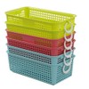 Kekow Small Plastic Storage Baskets, Office Supply Basket with Little