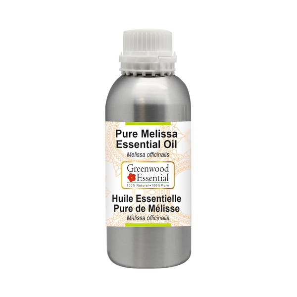 Greenwood Essential Natural Pure Melissa Essential Oil (Melissa Officinalis) Natural Pure Therapeutic Quality Steam Distilled 300 ml (10 oz)