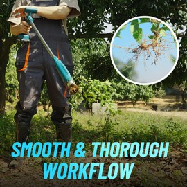 Seesii Next-Gen Electric Stand Up Weed Puller Tool with 20000RPM High-Torque Motor, TD4000 Battery Powered Garden Weeder Total 4000mAh, 3-Claw Steel Head for Smooth Weeding,Gift for Garden Enthusiasts