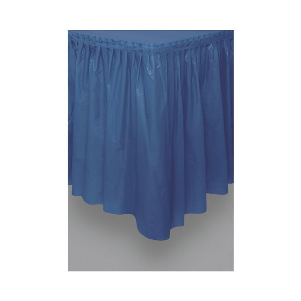 Unique Royal Blue Plastic Table Skirt - 426cm x 74cm