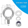 PATIKIL M12 x 20mm Eye Bolt with Nut, 2 Pack
