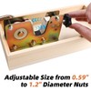 NovelBee Nutcracker with 4 Picks,Heavy Duty Walnut Cracker with Wooden