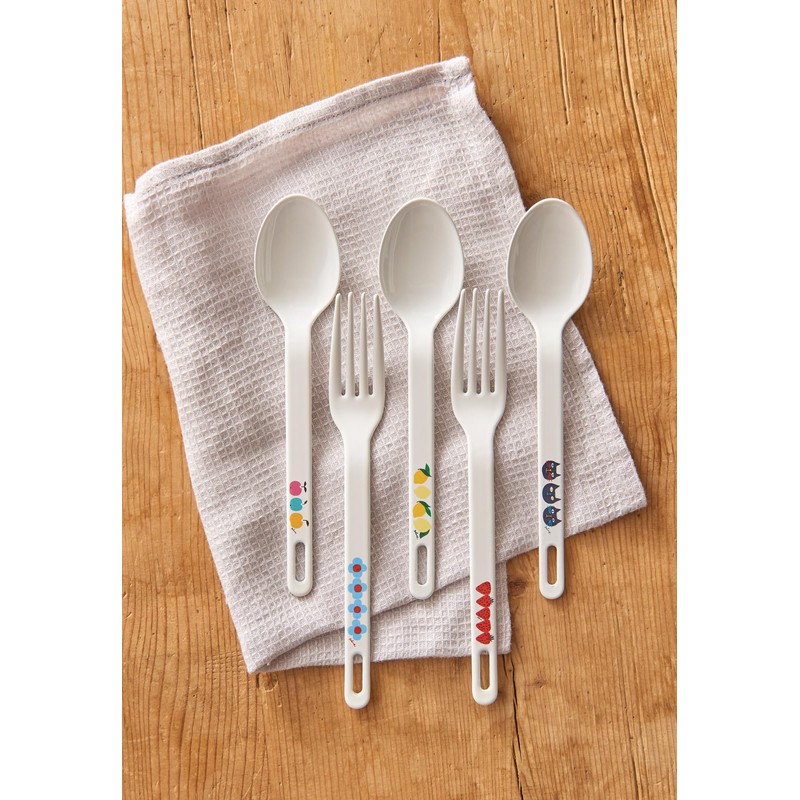 Enameled Plune Enameled Dessert Spoon, Mimikoko Peach Size: Approx. W