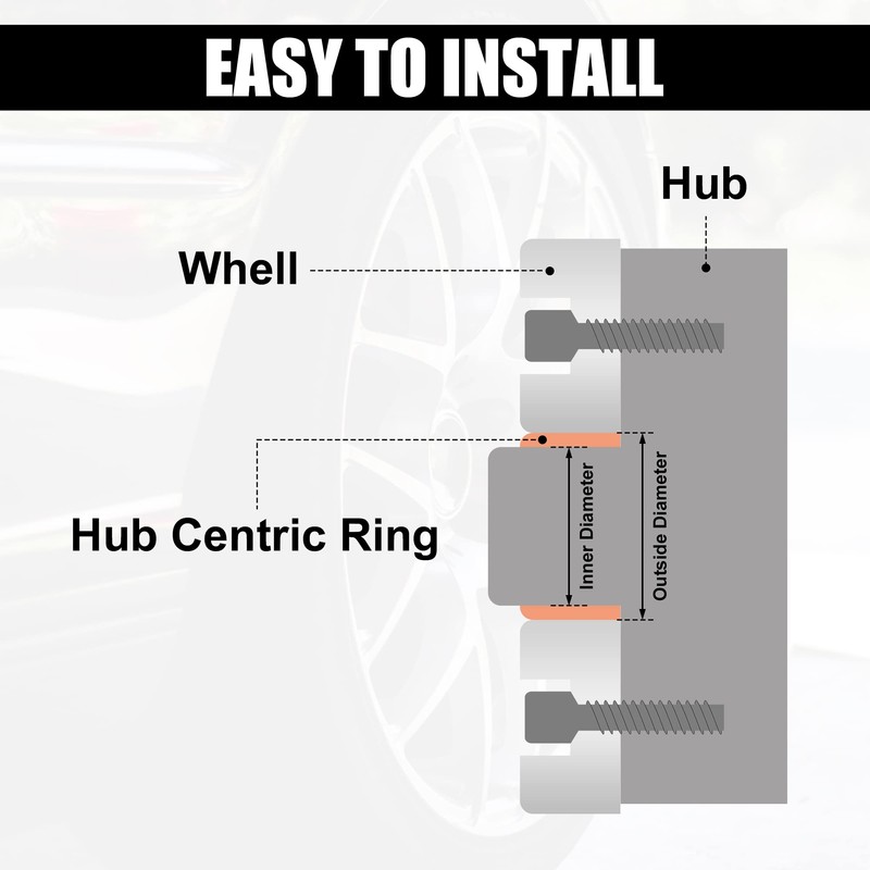 X AUTOHAUX Set of 4 Car Hub Centric Rings Aluminium