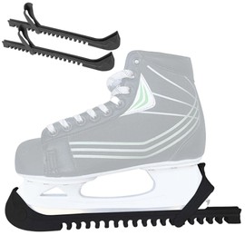 1 Pair Universal Blade Protectors for Ice Skates, Ice Hockey, Protectors for Ice Skates, Adjustable Blade Guards, Blade Protectors for Figure Skating, Children, Adults, for All Sizes, Black (1)