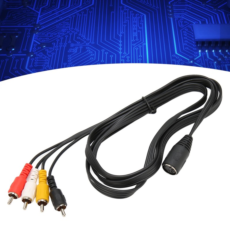 5 Pin DIN to 4 RCA Cable, Durable Female to