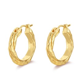 Earrings 925 Silver Hoop Earrings Women's Chunky Earrings Hypoallergenic Hoops Earrings Hoop Earrings, Silver