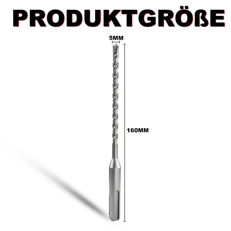 METOTY SDS Plus Drill 5 mm x 160 mm, Masonry