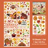 Thanksgiving Window Clings Decorations, 143 Pieces Fall Decals, 10 Double-Sided